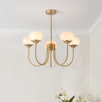 Marshmallow Chandelier, Hand-Sprayed Glass Shades, E26, 3 or 5 Light