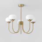 Marshmallow Chandelier, Hand-Sprayed Glass Shades, E26, 3 or 5 Light