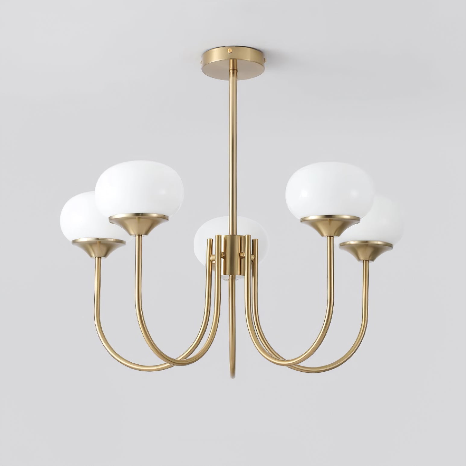Marshmallow Chandelier, Hand-Sprayed Glass Shades, E26, 3 or 5 Light