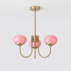 Marshmallow Chandelier, Hand-Sprayed Glass Shades, E26, 3 or 5 Light