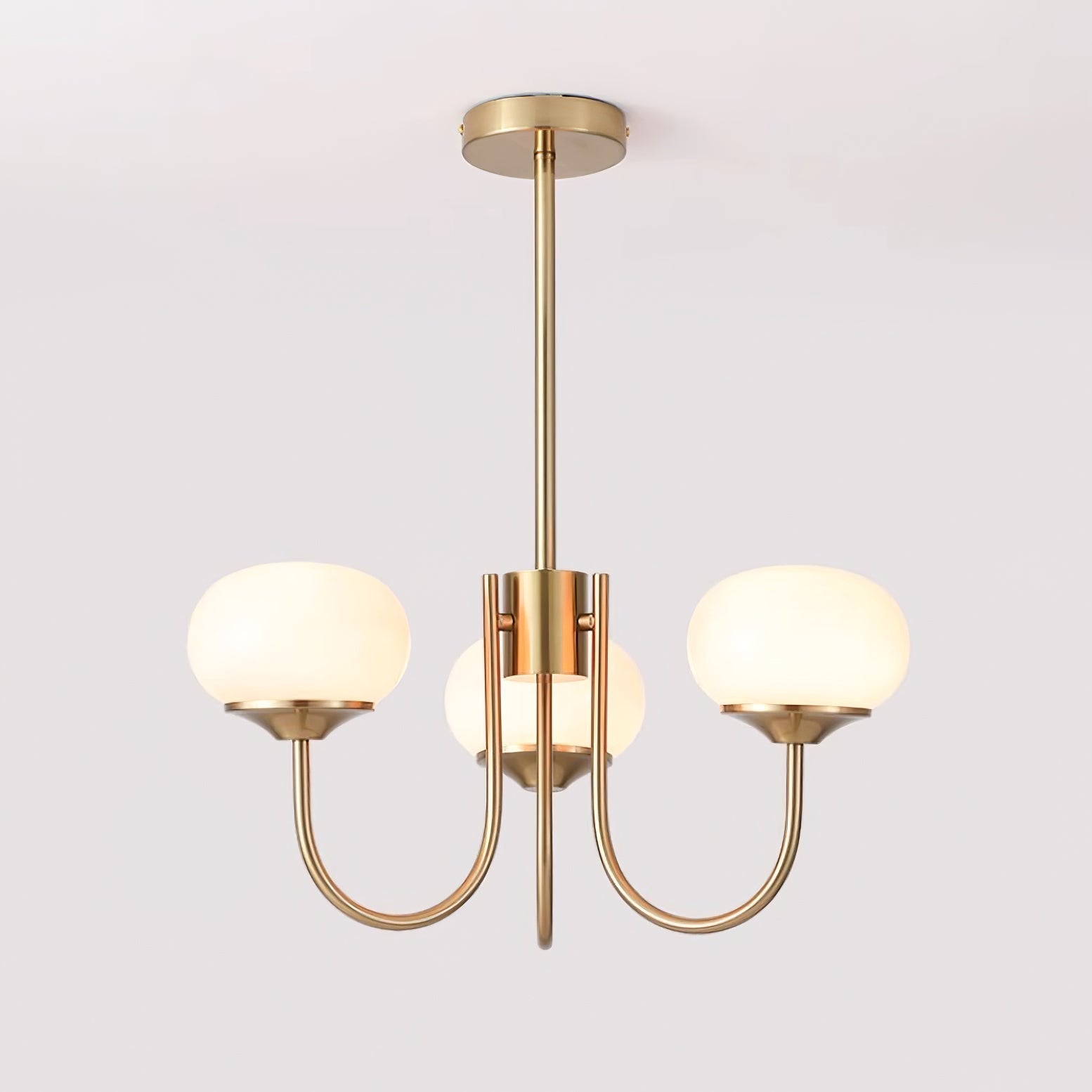 Marshmallow Chandelier, Hand-Sprayed Glass Shades, E26, 3 or 5 Light