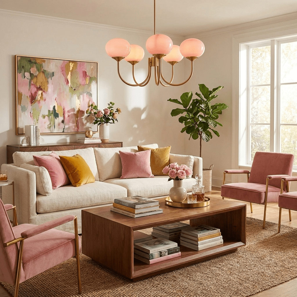 Marshmallow chandelier frame detail with multiple glass shades