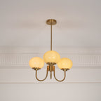 Marshmallow Chandelier, Hand-Sprayed Glass Shades, E26, 3 or 5 Light