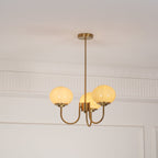 Marshmallow Chandelier, Hand-Sprayed Glass Shades, E26, 3 or 5 Light