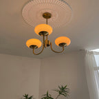 Marshmallow Chandelier, Hand-Sprayed Glass Shades, E26, 3 or 5 Light