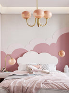 Marshmallow Chandelier, Hand-Sprayed Glass Shades, E26, 3 or 5 Light