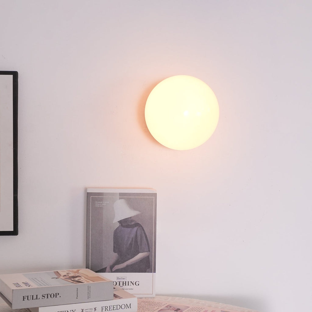 Væglampe, skumfidusfarvet glas, guld eller krom, E26/E27, konvertibel