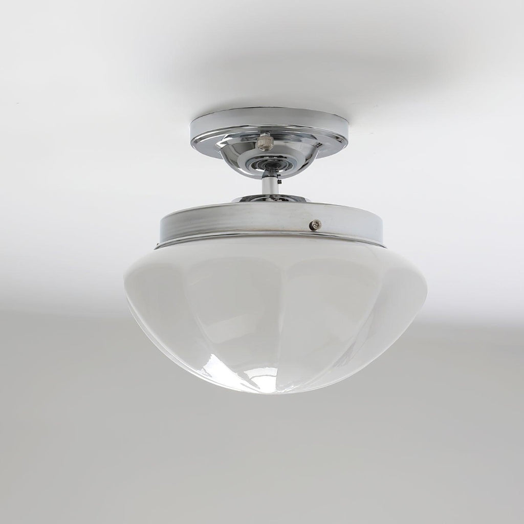 Marta mini ceiling light with metal frame and rounded shade