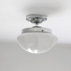 Marta mini ceiling light with metal frame and rounded shade