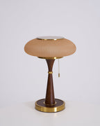 Table Lamp, Matsutake Mushroom Glass Shade, Amber or White, G9 Plug-In