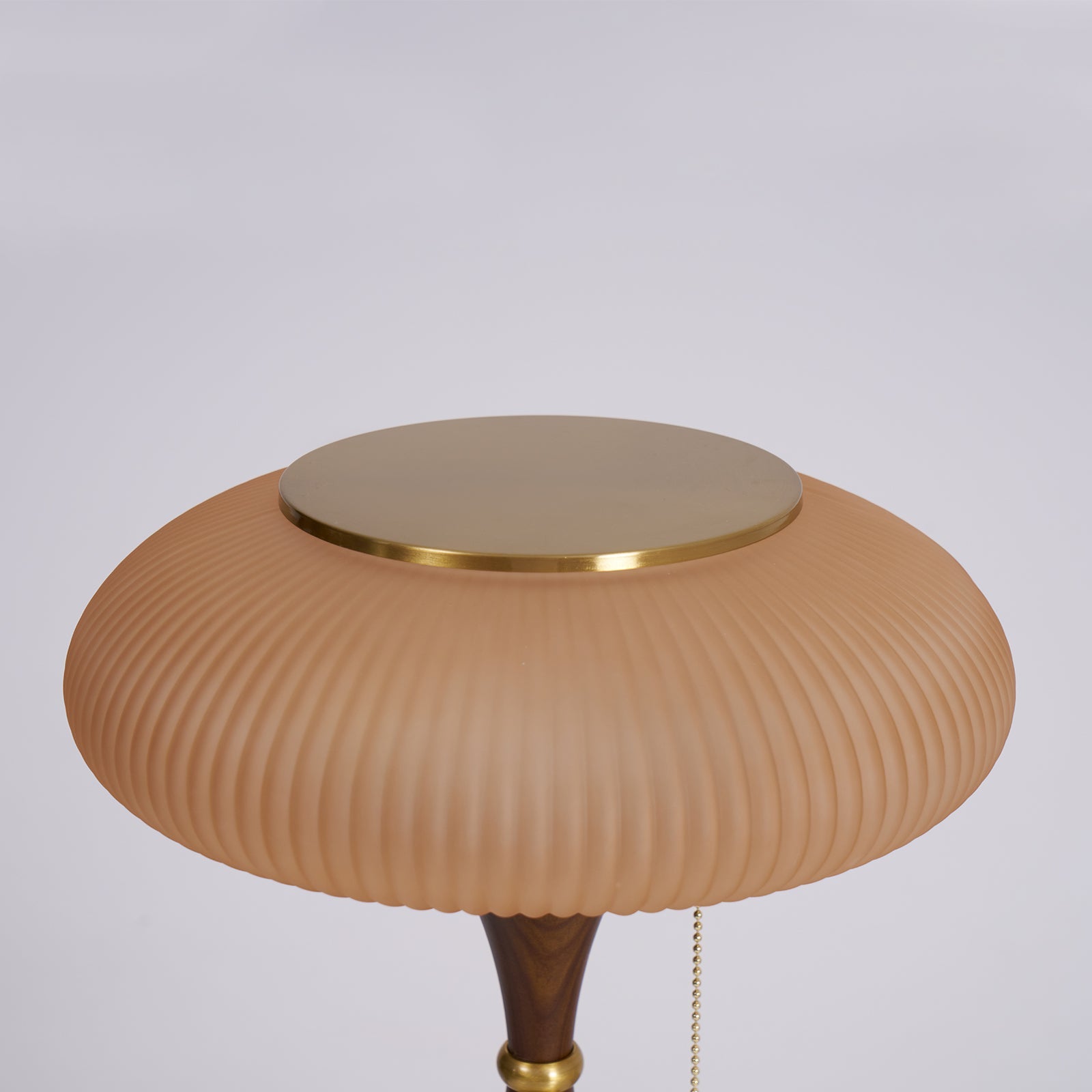 Table Lamp, Matsutake Mushroom Glass Shade, Amber or White, G9 Plug-In