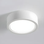 12-Inch Matte Iron Ceiling Light, Cylindrical Flush-Mount Fixture