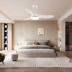 Solid wood ceiling fan light viewed against a pale ceiling