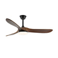 Maverick ceiling fan light with solid wood blades and integrated LED