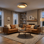 Black cylinder ceiling light against a neutral background