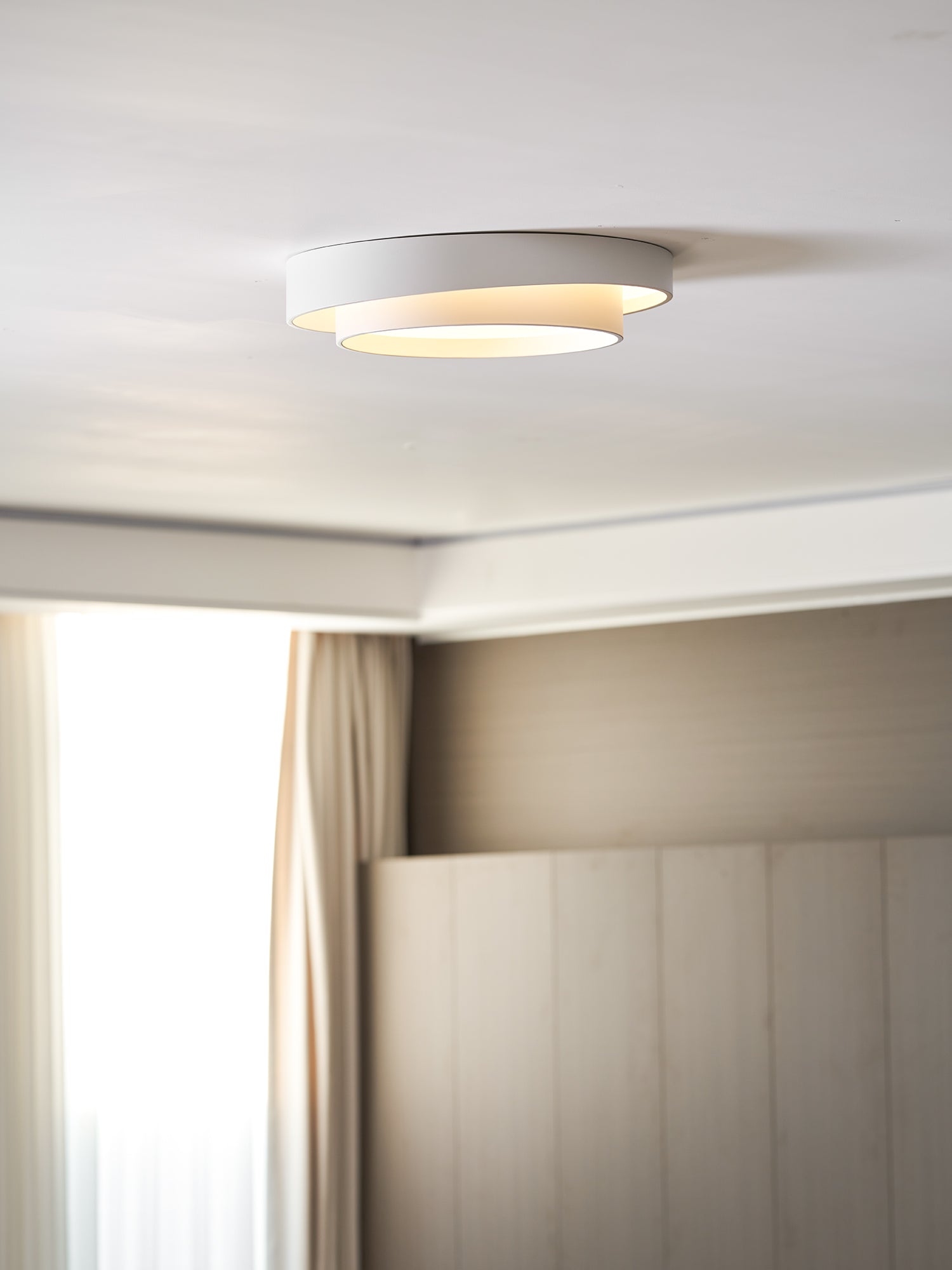 Melody Ceiling Light, Cylinder Shade, Integrated LED, White Grey Black