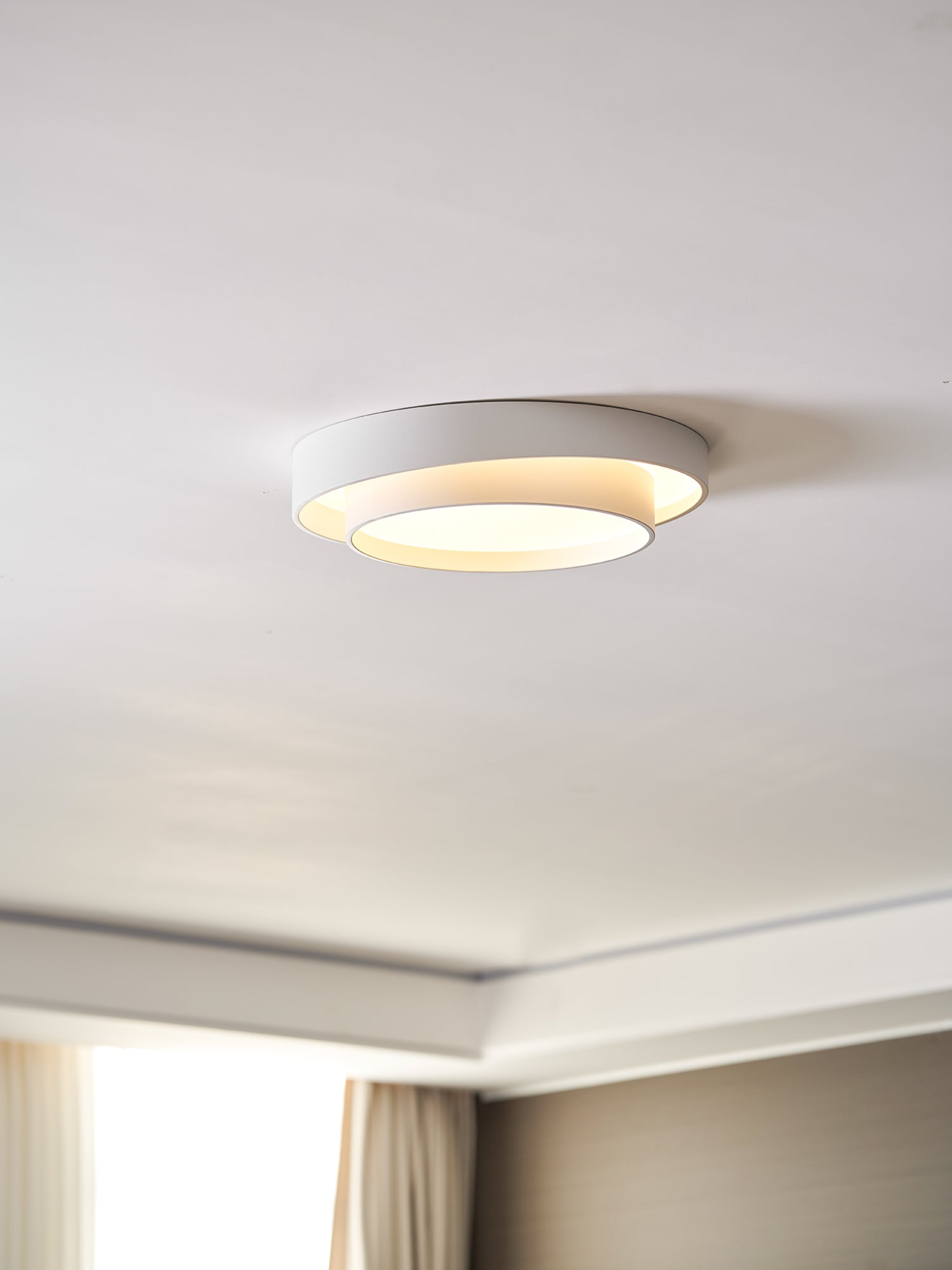 Melody Ceiling Light, Cylinder Shade, Integrated LED, White Grey Black
