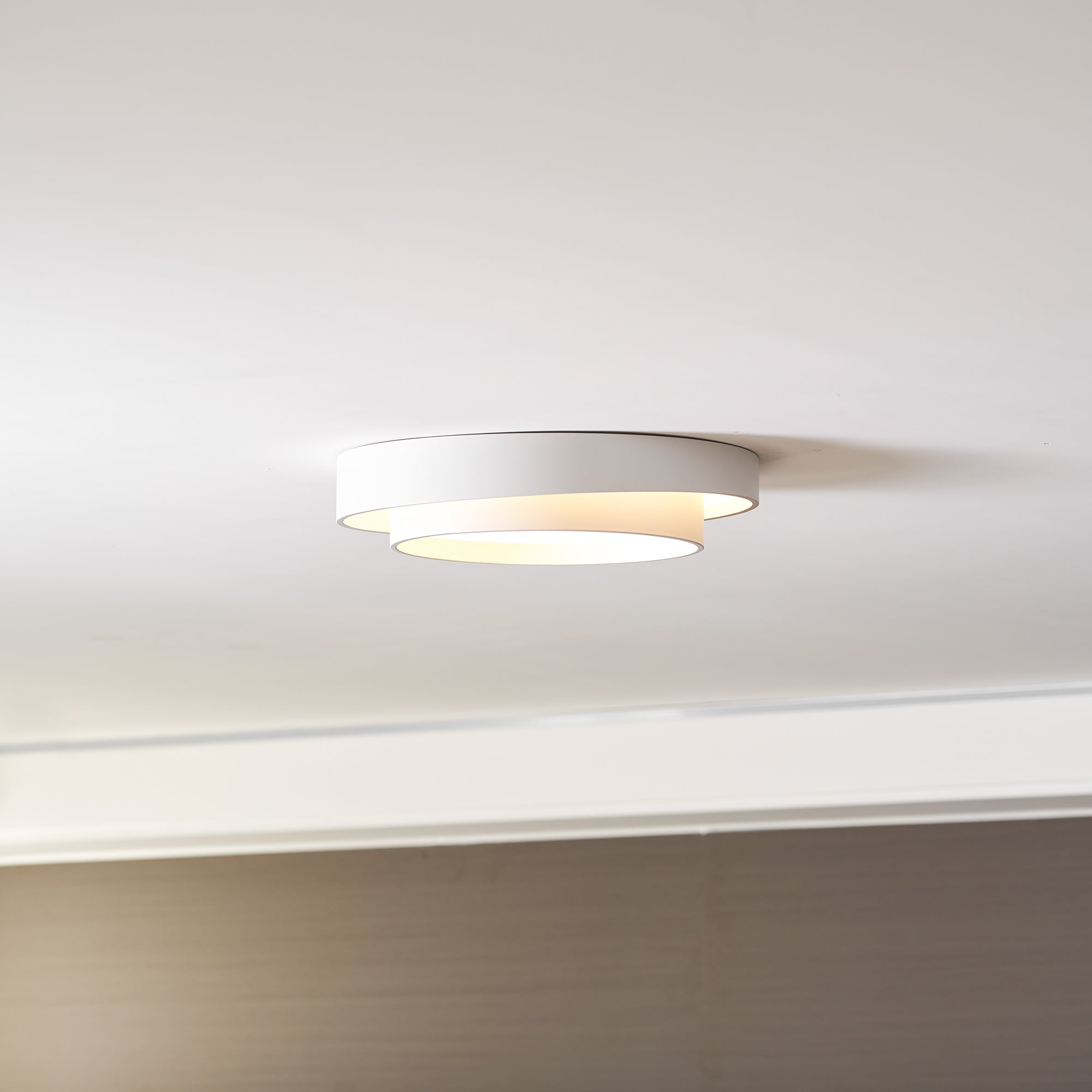 Melody Ceiling Light, Cylinder Shade, Integrated LED, White Grey Black