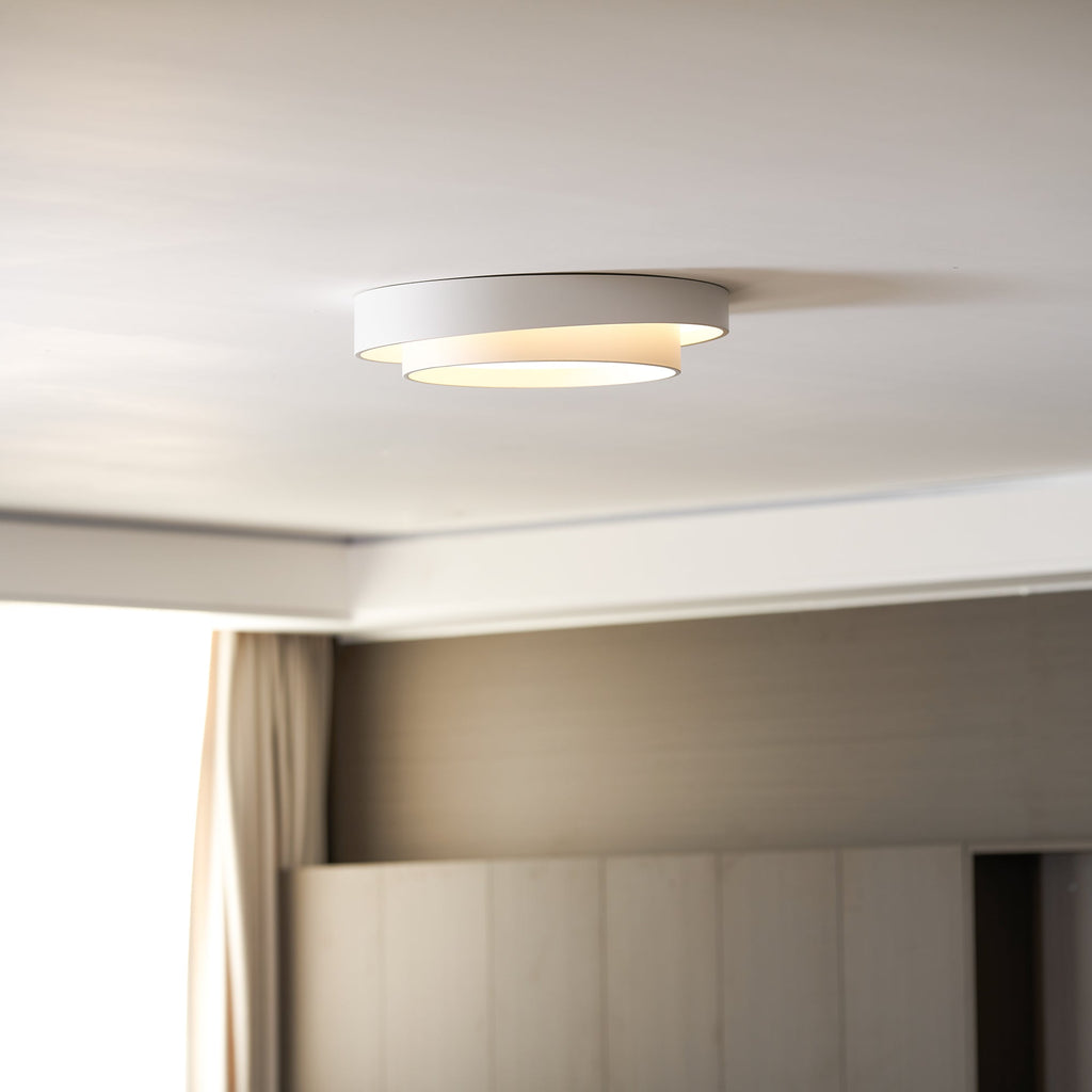 Melody Ceiling Light, Cylinder Shade, Integrated LED, White Grey Black