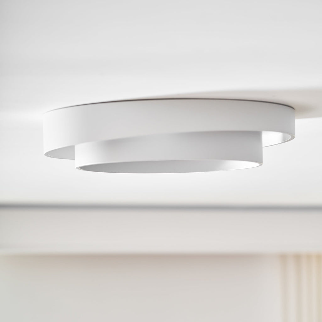 Melody Ceiling Light, Cylinder Shade, Integrated LED, White Grey Black
