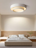 Cylinder ceiling light shown close to the ceiling