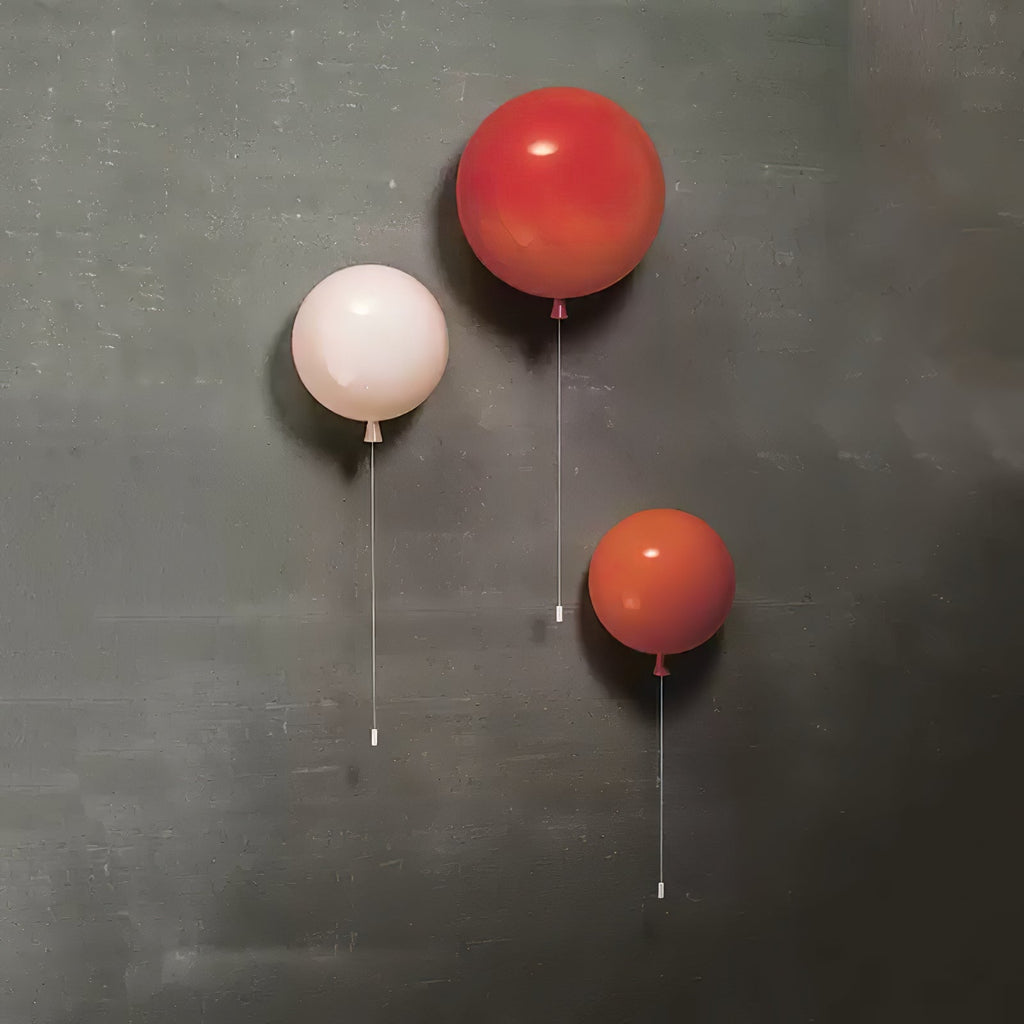 Balloon Dream Wall Sconce, Polymer Shade, E27 LED, 8 Colours