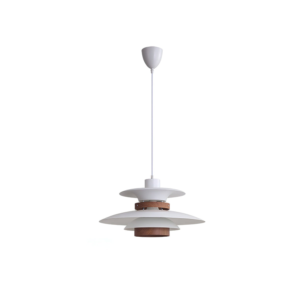 A white Clérachic pendant on a long cord, shown whole against a plain white backdrop.