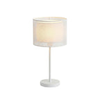 Mesh Shade Table Lamp, LED Light With Slim Metal Stem, 15-Inch