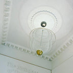 Suspension en fil métallique, sphère en acier superposée, LED intégrée, chrome ou or