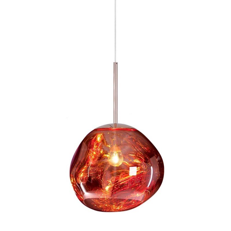 Suspension sphérique en métal irrégulier, interrupteur à bouton-poussoir, 12 pouces