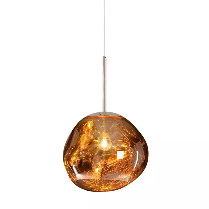Suspension sphérique en métal irrégulier, interrupteur à bouton-poussoir, 12 pouces