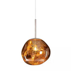 Suspension sphérique en métal irrégulier, interrupteur à bouton-poussoir, 12 pouces