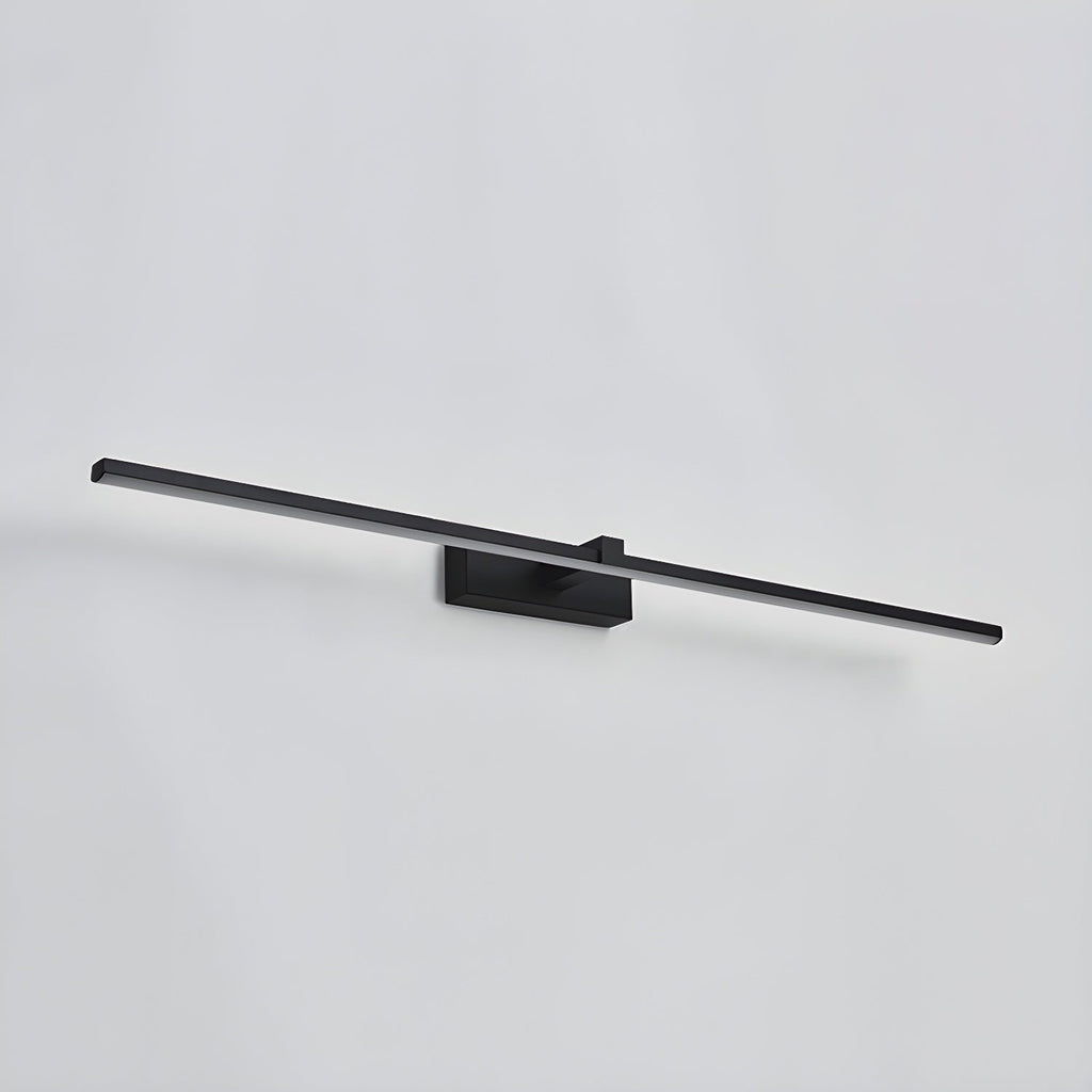 Linear wall light shown above a vanity counter