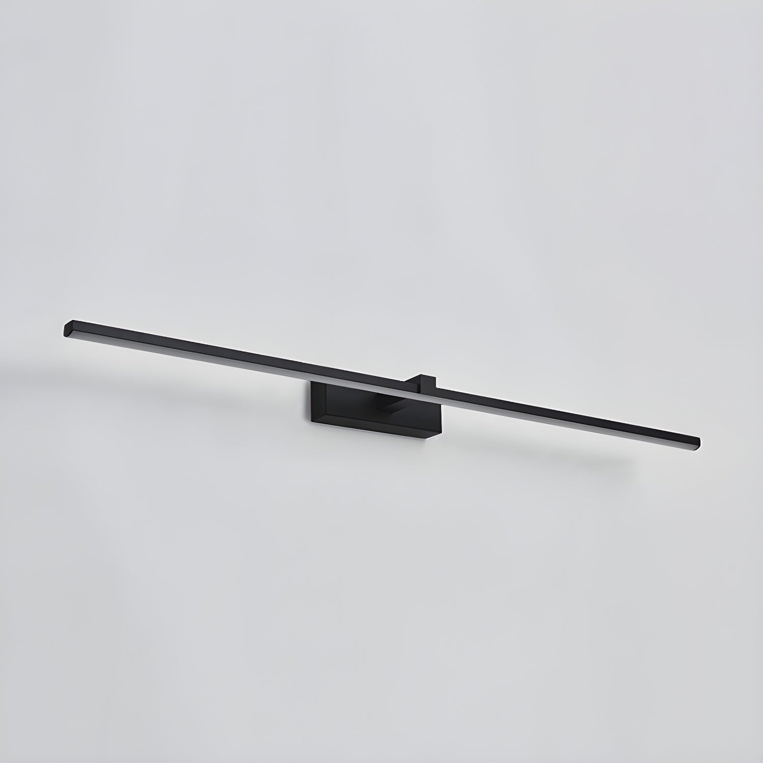 Linear wall light shown above a vanity counter