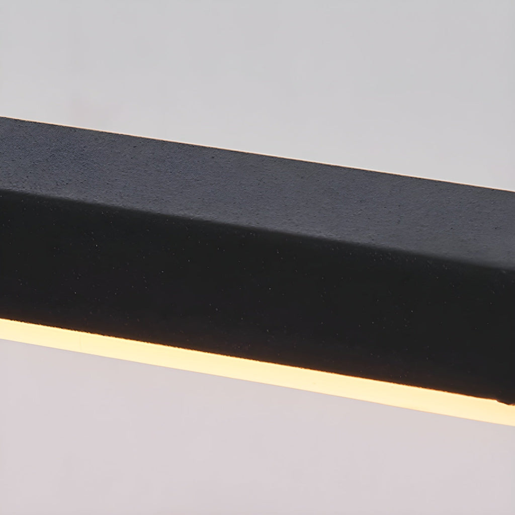 Linear wall light detail of the slim low profile body