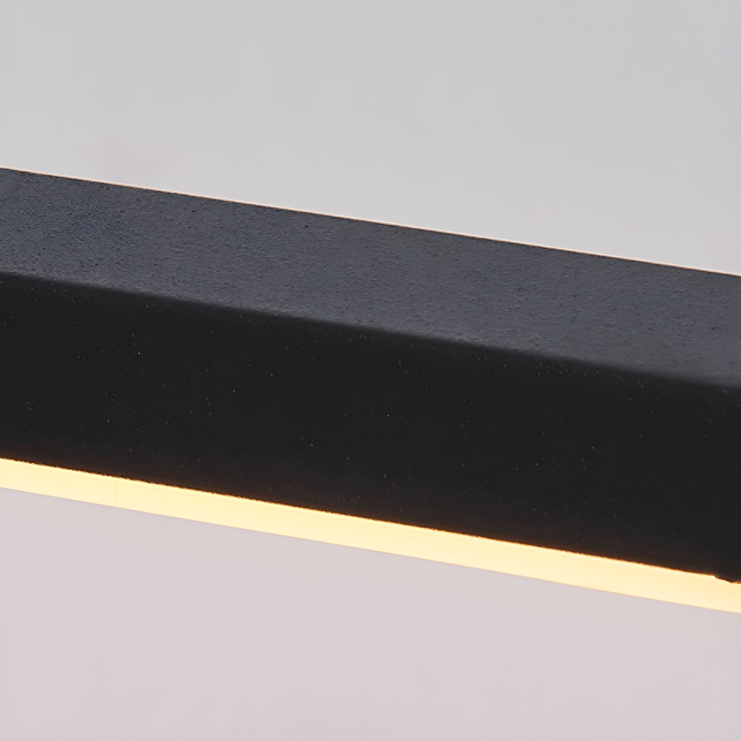 Linear wall light detail of the slim low profile body