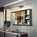 Linear LED wall light glowing along its full length
