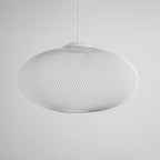 Pendant Light, Latticed Iron Mesh Shade, Black or White, Integrated LED