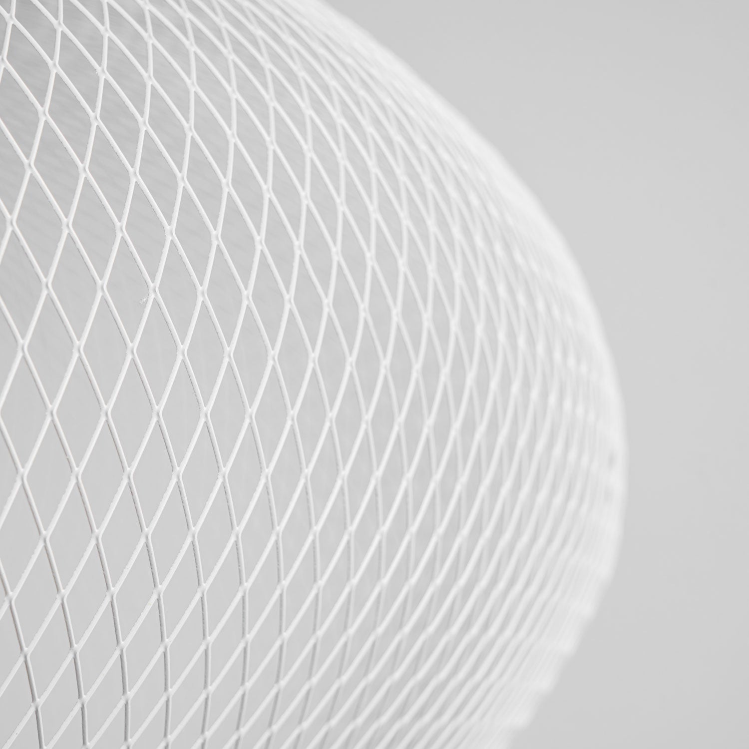 Pendant Light, Latticed Iron Mesh Shade, Black or White, Integrated LED