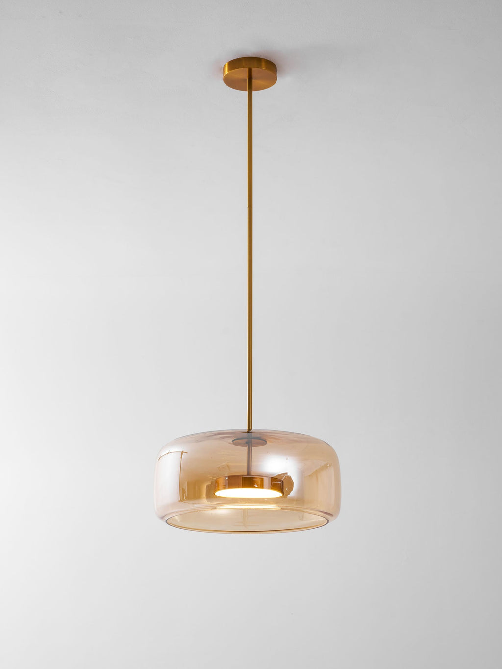 Suspension, dôme en verre soufflé à la main Metro Sphere, LED intégrée, dimmable