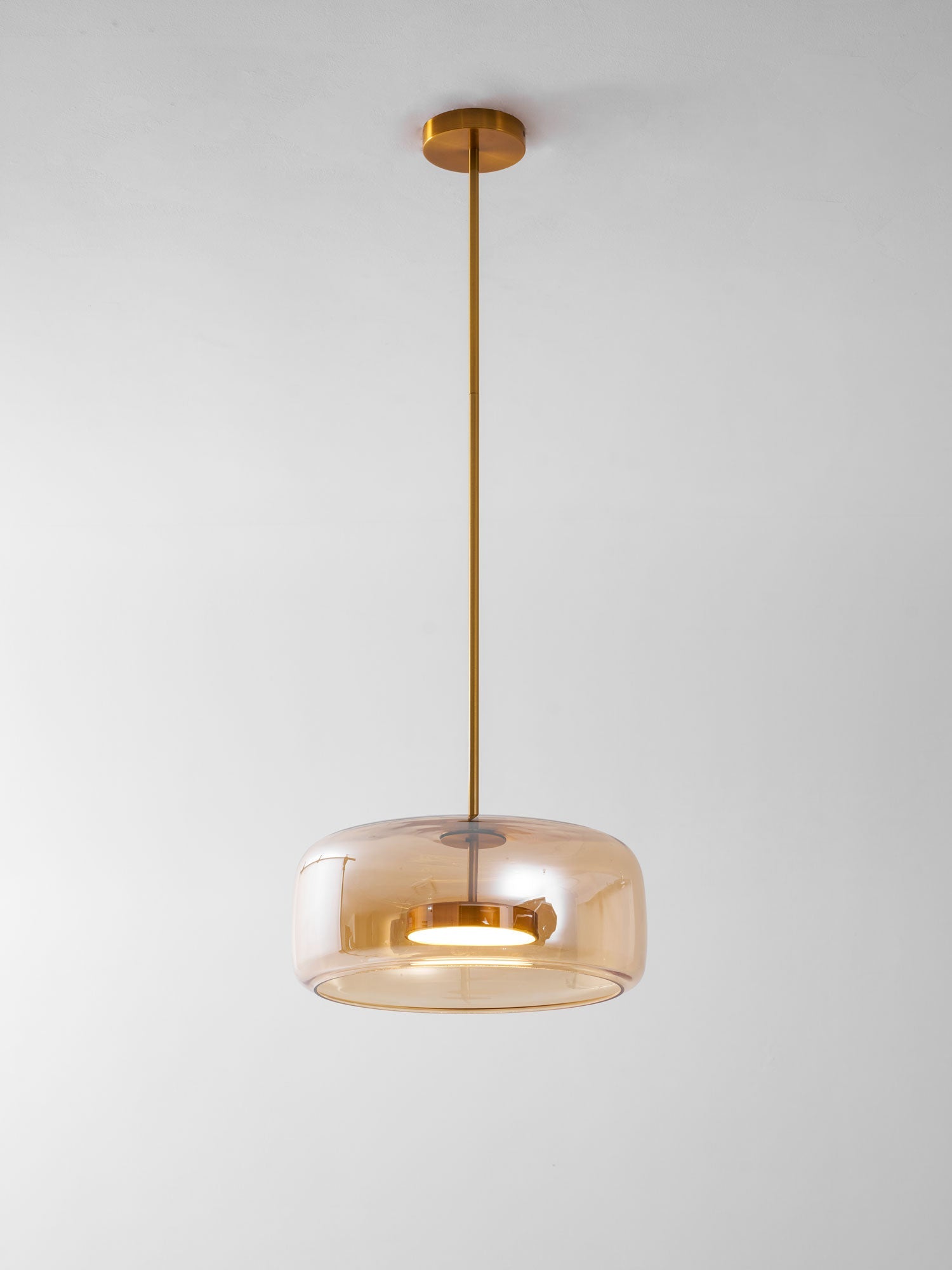 Suspension, dôme en verre soufflé à la main Metro Sphere, LED intégrée, dimmable