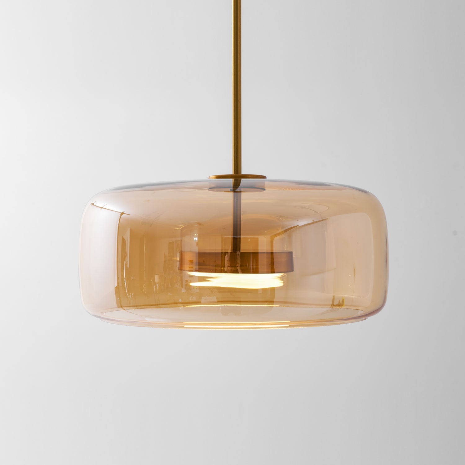 Suspension, dôme en verre soufflé à la main Metro Sphere, LED intégrée, dimmable