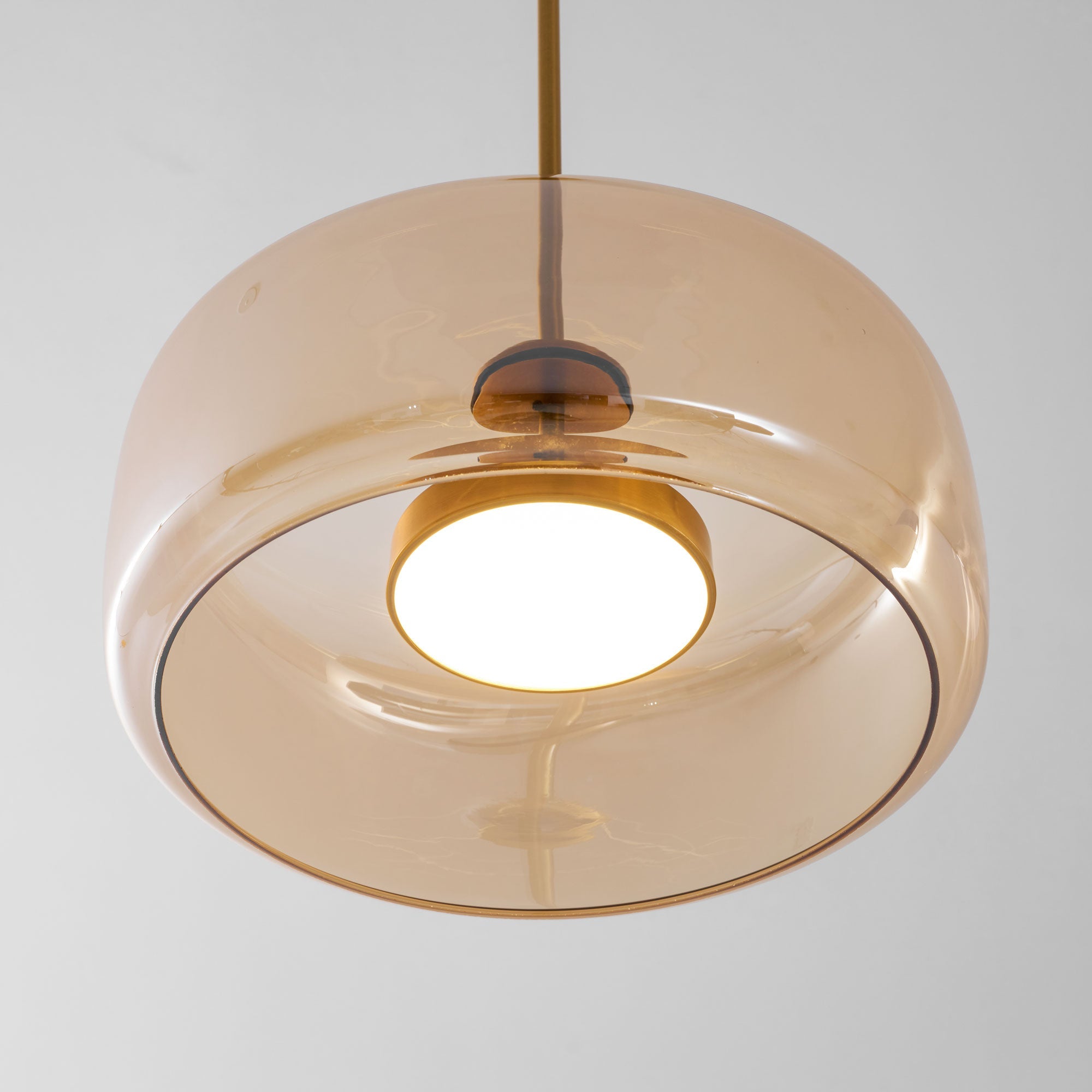 Suspension, dôme en verre soufflé à la main Metro Sphere, LED intégrée, dimmable