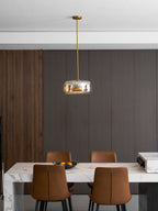 Suspension, dôme en verre soufflé à la main Metro Sphere, LED intégrée, dimmable