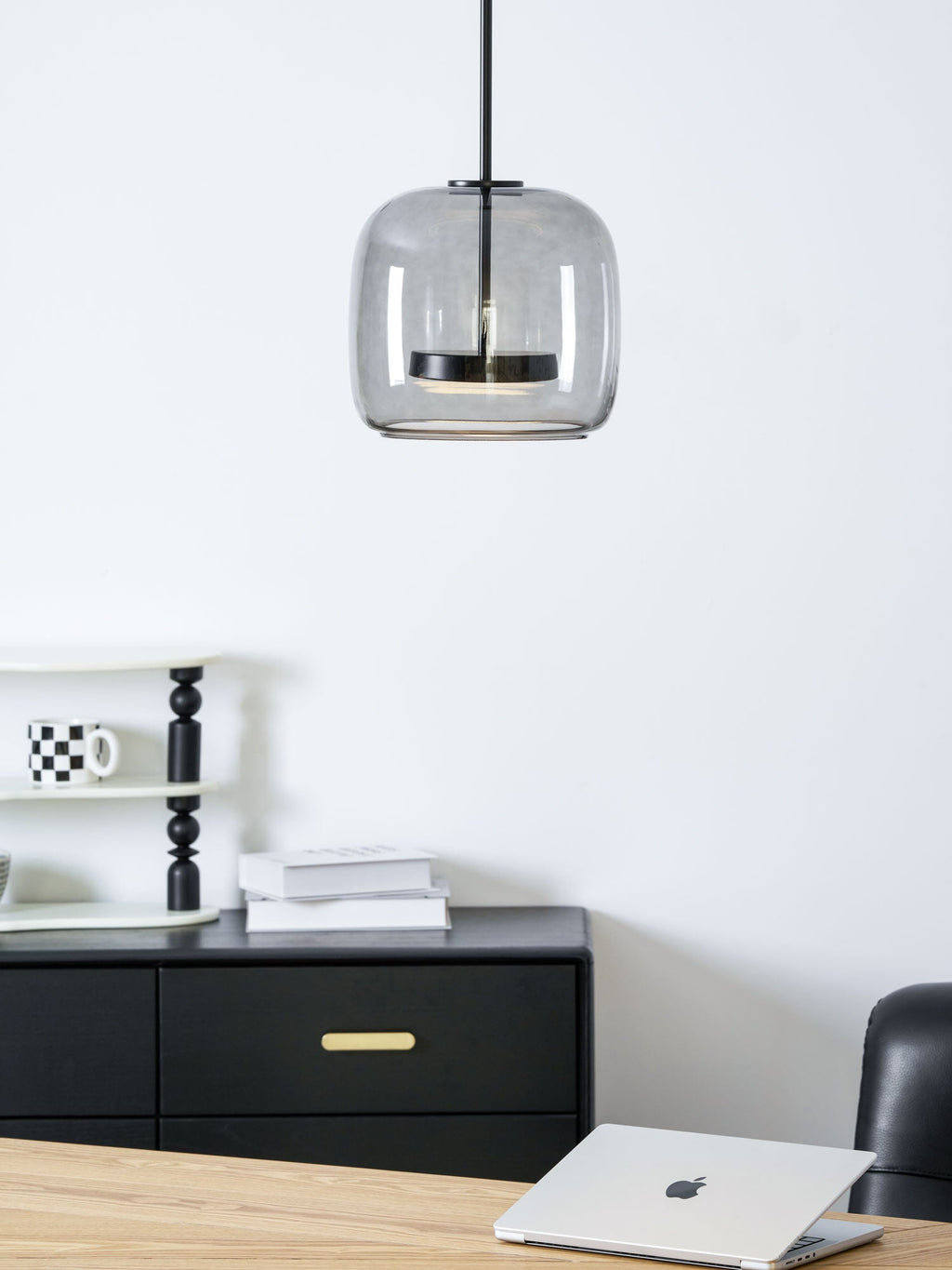 Suspension, dôme en verre soufflé à la main Metro Sphere, LED intégrée, dimmable