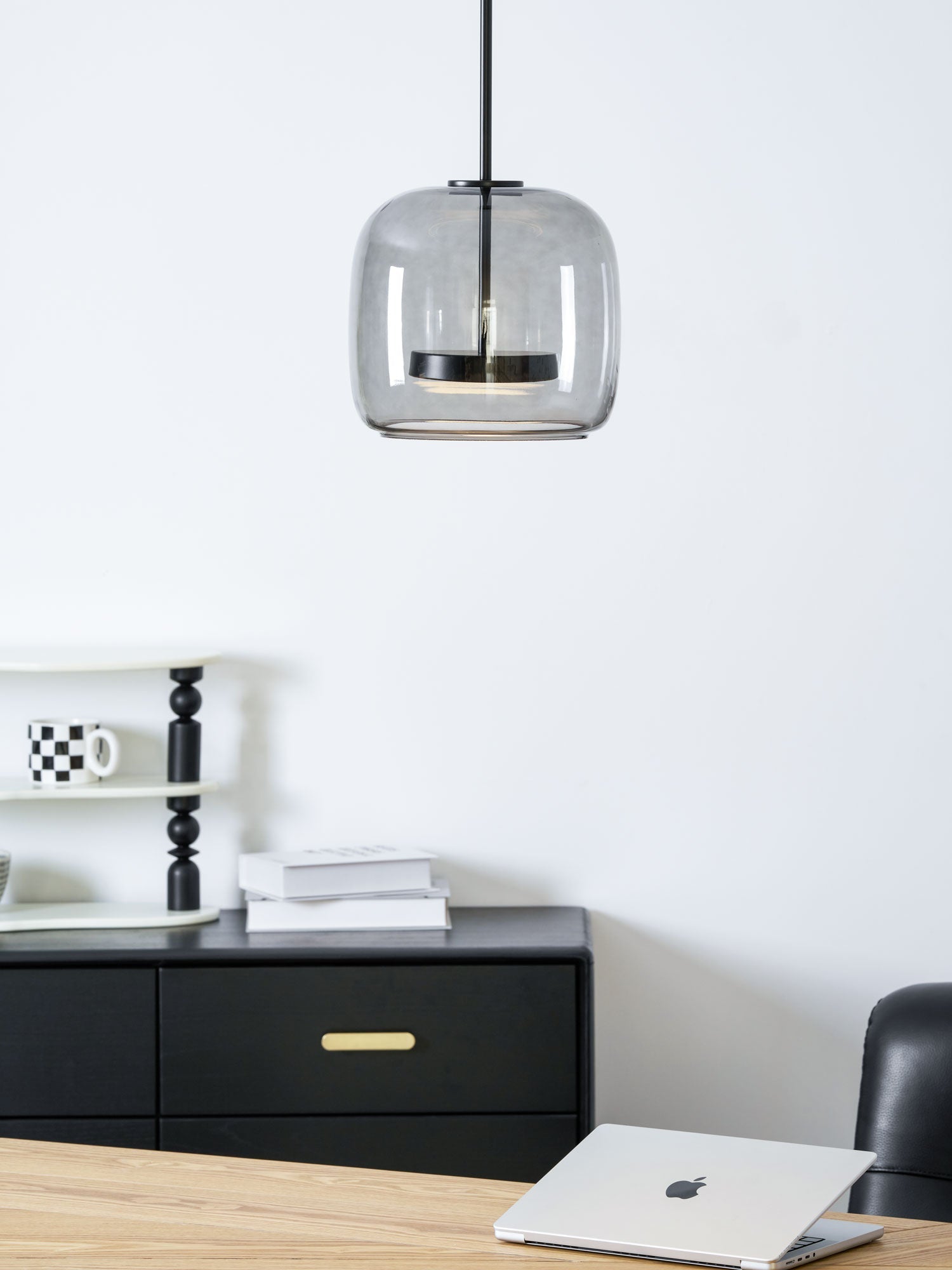 Suspension, dôme en verre soufflé à la main Metro Sphere, LED intégrée, dimmable