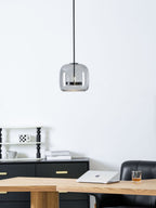 Suspension, dôme en verre soufflé à la main Metro Sphere, LED intégrée, dimmable