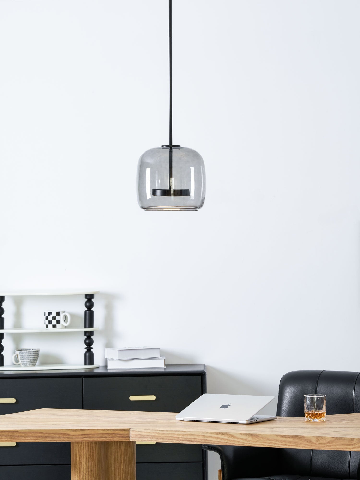Suspension, dôme en verre soufflé à la main Metro Sphere, LED intégrée, dimmable