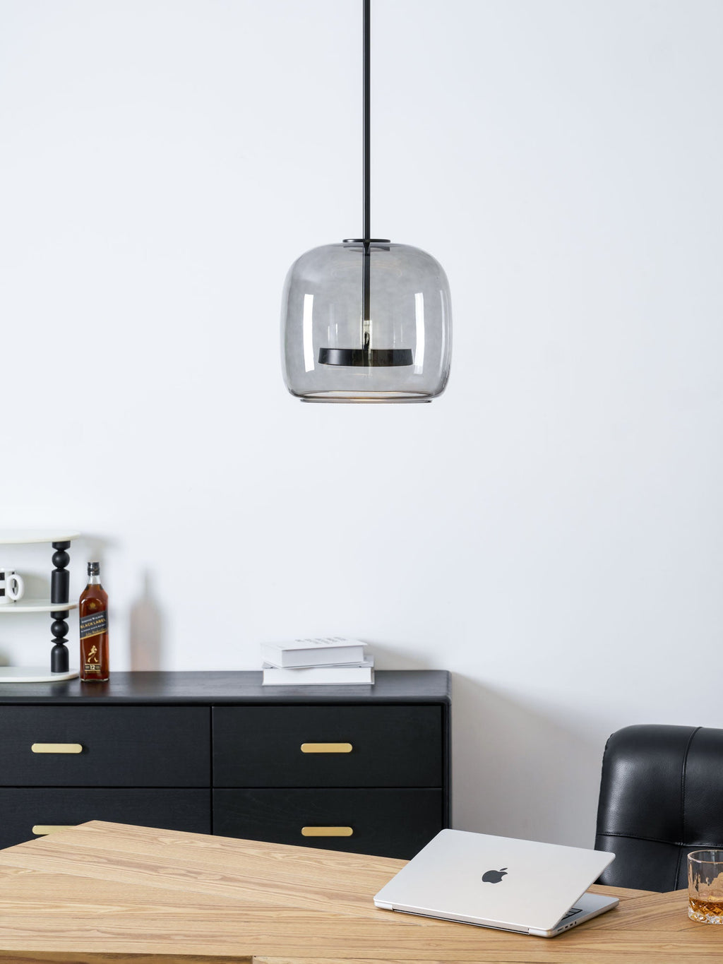 Suspension, dôme en verre soufflé à la main Metro Sphere, LED intégrée, dimmable