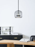 Suspension, dôme en verre soufflé à la main Metro Sphere, LED intégrée, dimmable